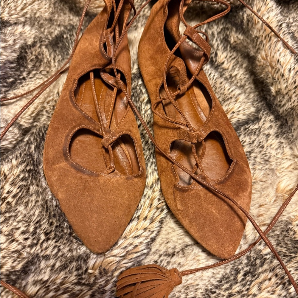 Schutz Brown Lace-Up Women's Shoes 37